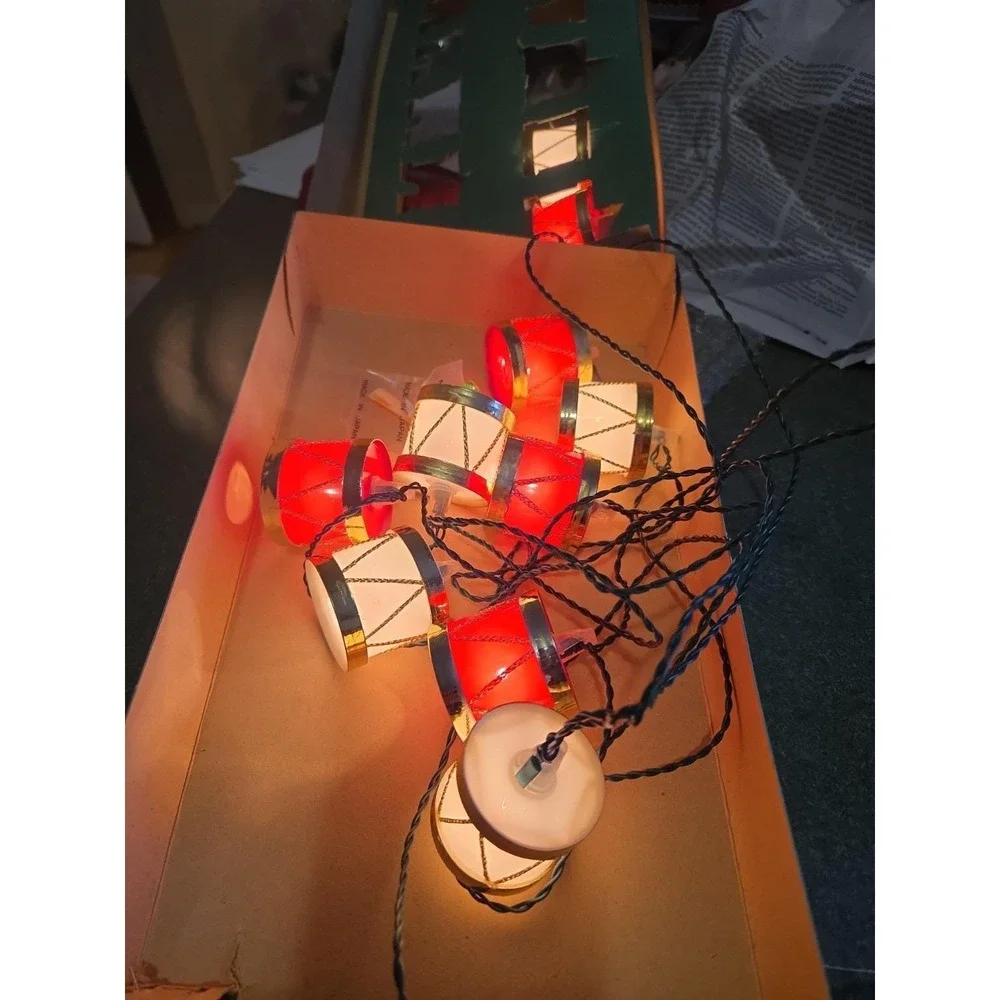 Vintage Kurt Adler Santa's World Italian Miniature Christmas Lights Tested